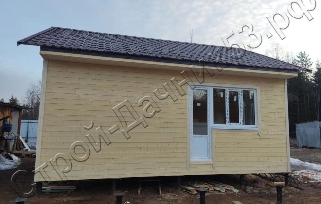 4 Каркасный дом Д-25, 7x6м, 42 М², Ленинградская область, Тихвинский район, деревня Красава (14)